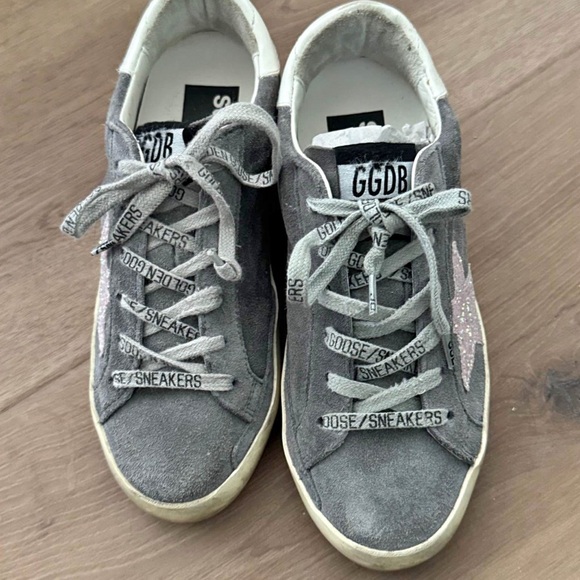 Golden Goose Gray and Pink Sneakers - Picture 1 of 4